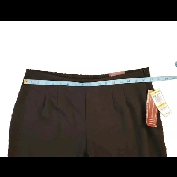 JM Collection | Dark Brown High-waist Straight Leg Stretch Pants Size 14P B27#5 - Picture 6 of 7